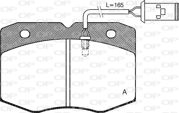 OPEN PARTS Комплект тормозных колодок, дисковый тормоз BPA0435.02